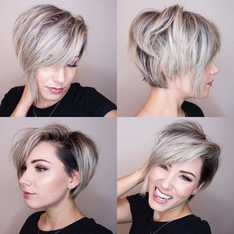 Pixie with Temple Undercut Shaved Pixie, Κούρεμα Bob, Ash Beige, Pixie Bob Haircut, Edgy Pixie, Edgy Haircuts, Lisa Rinna, Edgy Chic, Best Pixie Cuts