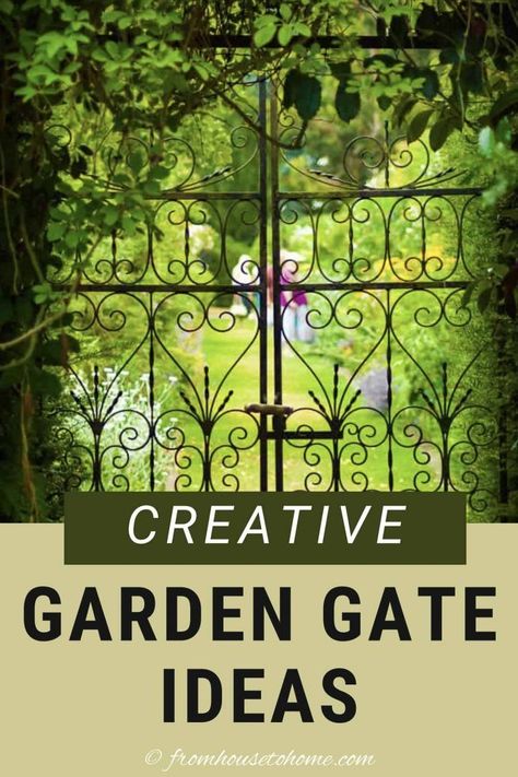 Garden Gate Ideas, Front Yard Design Ideas, Garden Home Ideas, Yard Design Ideas, Yard Landscape Ideas, Garden Front Yard, Old Garden Tools, Front Yard Landscape, Metal Garden Gates