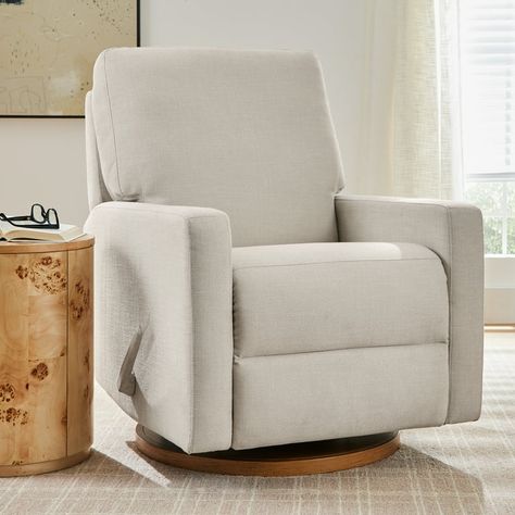 Better Homes & Gardens Modern Farmhouse Glider Recliner, Cream Linen - Walmart.com Walmart Better Homes And Gardens, Nursery Recliner, Small Recliners, Living Room Recliner, Glider Recliner, Better Homes And Garden, Accent Chairs For Living Room, Small Living Room, Comforters Cozy