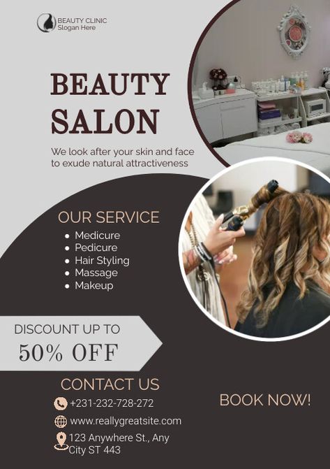 Salon Offers Poster, Beauty Salon Flyer Design, Spa Promo, Spa Poster, Spa And Massage, Grand Opening Invitations, Beauty Salon Posters, Spa And Salon, Business Promo