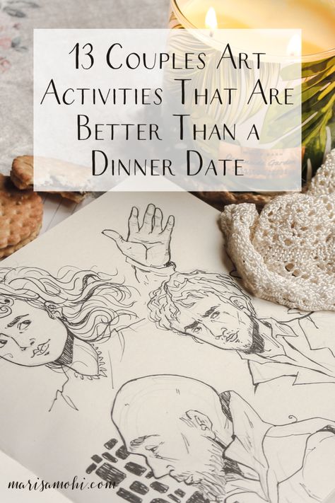 Are you looking for couples art activities for your next date night? Check out these 13 ideas! #art #creativelife #datenight Crafty Couple Ideas, Lana Del Rey, Craft Couple Ideas, Date Arts And Crafts, Date Night Art Project, Diy Couple Activities, Couple Craft Ideas Projects, Couples Art Activities, Cute Craft Ideas For Couples