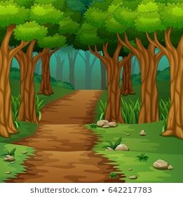 Arte Naive, Scenery Drawing For Kids, Cartoon Garden, Forest Cartoon, Nature Background Images, Photoshop Backgrounds Backdrops, Artsy Background, Cartoon Trees, Scenery Background