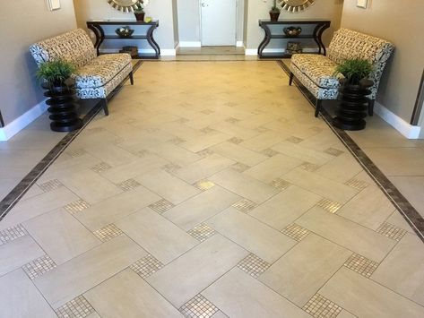 12 X 24 Floor Tile Layout Patterns: A Guide For 2023 – Ash in The Wild Foyer Floors, 12x24 Tile Patterns, Floor Tile Patterns Layout, Tile Layout Patterns, Basketweave Tile, 12x24 Tile, Herringbone Tile Floors, Basket Weave Tile, Marble Flooring Design