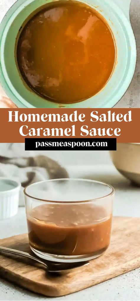 This Homemade Salted Caramel Sauce is about as easy as it gets! It takes only 10 minutes and 4 ingredients and is the perfect topping for any dessert! 3 Ingredient Caramel Sauce, Easy Caramel Sauce, Salted Caramel Candy, Ham Sauce, Homemade Salted Caramel, Caramel Apples Recipe, Fall Apple Recipes, Caramel Recipes Sauce, Homemade Caramel Sauce