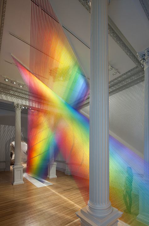 Smithsonian American Art Museum - Gabriel Dawe weaves 60 miles of rainbow thread through Renwick Gallery | America Renwick Gallery, Rainbow Aesthetic, Mexican Artists, Thread Art, Contemporary Abstract Art, Rainbow Art, Design Case, String Art, Public Art