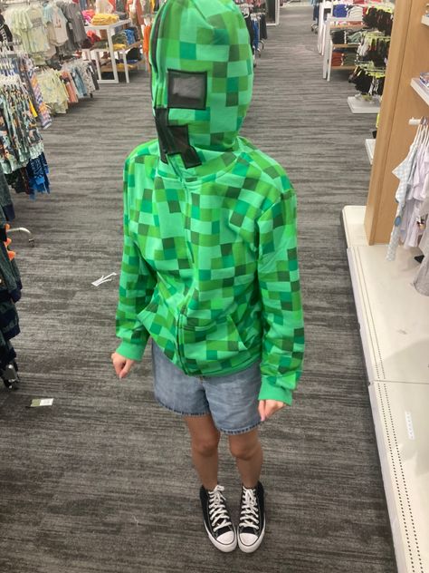 Creeper Hoodie, Creepers Outfit, Minecraft Outfits, Silly Clothes, Creeper Minecraft, Gender Envy, Creepers, I Am Awesome, Winter Jackets