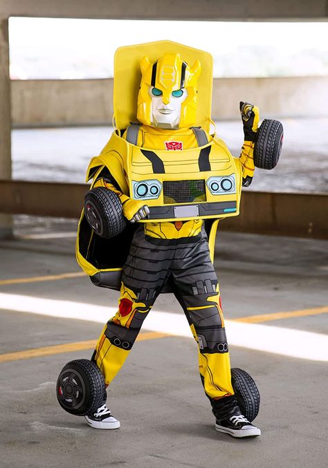 Transformers Halloween Costume, Bumblebee Transformers Birthday Party, Transformer Halloween Costume, Costume Template, Transformer Bumblebee, Bumblebee Costume, Transformer Costume, Seventh Birthday, Transformers Birthday