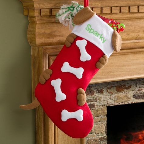 Dog Christmas Stocking, Dog Stocking, Embroidered Dog, Gift Packages, Christmas Centerpieces Diy, Xmas Stockings, Christmas Stockings Personalized, Table Of Contents, Dog Christmas