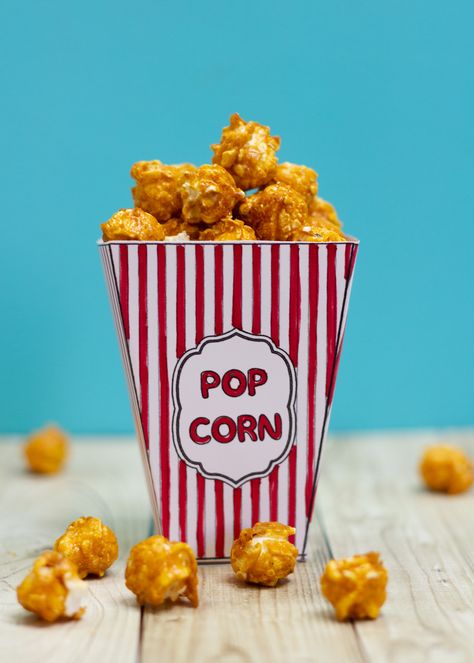 Homemade Popcorn Balls, Popcorn Craft, Popcorn Printable, 3d Dessert, Monkey Circus, Popcorn Crafts, Craft Ideas For Toddlers, Popcorn Box Template, Custom Popcorn Boxes