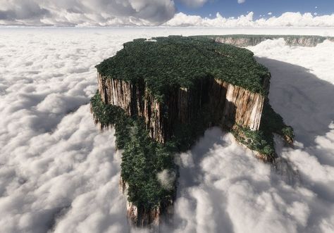 Tepuis are flat table-top mountains found in the Guayana Highlands of South America, especially in Venezuela. In the language of the Pemon people who live in the Gran Sabana, Tepui means ‘House of the Gods’ due to their height. Dracaena Cinnabari, Angel Falls Venezuela, Monte Roraima, Mount Roraima, Extraterrestrial Life, Paradise Falls, Alam Yang Indah, Fallen Angel, Positano