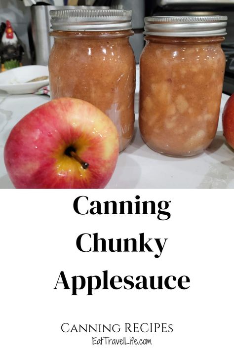 It's very easy to can chunky applesauce, you have to do it. Control the sugar and spices in your delicious homemade applesauce. #canning #canningrecipes #apples #canningapples #applerecipes #homemadeapplesauce #chunkyapplesauce Chunky Applesauce Recipe Canning, Recipes With Applesauce, Homemade Chunky Applesauce, Chunky Applesauce Recipe, Applesauce Recipes Canning, Canning Applesauce, Canned Applesauce, Homemade Applesauce Recipes, Canning Apples