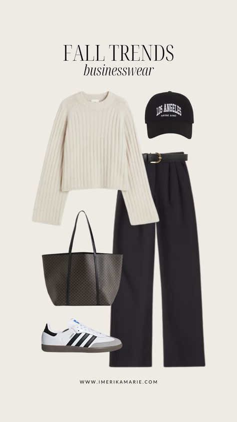 Collared Sweater Outfit, Knitted Sweater Outfit, Fall 2023 Fashion Trends, Fall 2023 Fashion, Adidas Samba Outfit, Knit Sweater Outfit, 2023 Fashion Trends, Samba Outfit, Mode Shoes