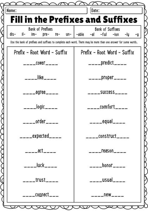 This image provides comprehensive worksheets on roots, prefixes, and suffixes to enhance your understanding of word formation and vocabulary expansion. Make the most out of your study sessions by incorporating these valuable resources into your learning routine. Uncover the power of word roots and linguistic affixes for developing a robust vocabulary and mastering the nuances of language. #WordFormation #Etymology #LanguageLearning #rootsprefixessuffixes Prefix Suffix Worksheet, Prefixes And Suffixes Worksheets Grade 4, Root Words Worksheet, Prefixes And Suffixes Activities, Prefixes And Suffixes Worksheets, Prefixes Worksheet, Suffixes And Prefixes, Root Words Prefixes And Suffixes, Vocabulary Expansion