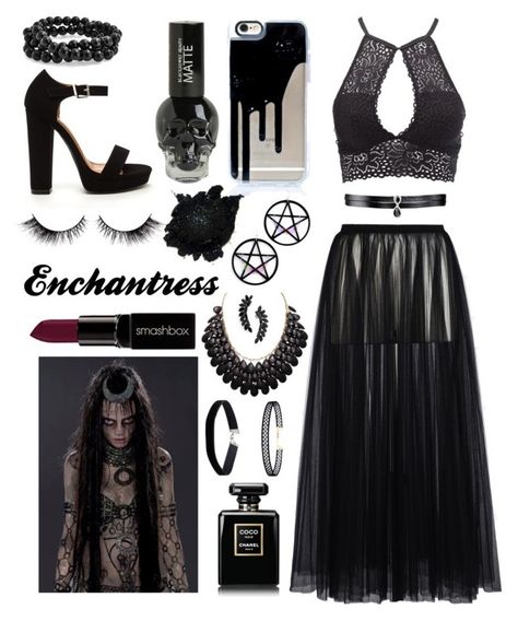 "Enchantress DIY costume" by csrose on Polyvore featuring Charlotte Russe, Valentino, Cristabelle, Marina Fini, Miss Selfridge, LULUS, Bling Jewelry, Fallon and Smashbox Wiccan Halloween Costume, Enchantress Outfit Ideas, Hecate Costume Halloween, Enchantress Costume Diy, Enchantress Costume Halloween, Enchantress Halloween Costume, Lilith Costume Halloween, Hecate Costume, Enchantress Outfit