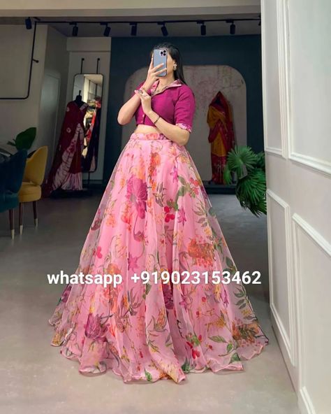 Price: 2299/-❣️ whatsapp us on +919023153462✔️ Organza Floral Print Party Wear Stylish Crop Top Lehenga #OrganzaLehenga #FloralPrint #CropTopLehenga #PartyWearLehenga #StylishLehenga #FloralFashion #DesignerLehenga #FashionForParties #LehengaDesign #OrganzaFashion #PartyOutfit #ChicLehenga #EthnicWear #LehengaStyle #FloralPrintFashion #EveningWear #LehengaCholi #FashionInspiration #OrganzaElegance #PartyGlam #StylishFashion #FloralChic #DesignerWear #GlamorousLehenga #FashionTrends #CropTopS... Croptop Lehenga Designs Latest, Organza Crop Top Lehenga, Croptop Lehenga Designs, Organza Kurti Designs Latest, Floral Organza Lehenga, Organza Kurti Designs, Organza Frocks, Lehenga Designs Latest, Organza Fashion