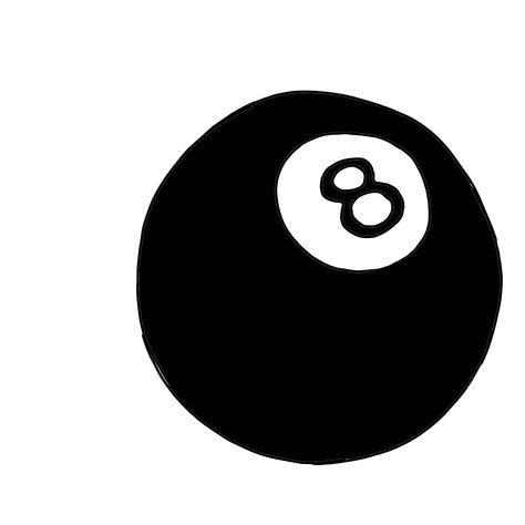 Cool Black Drawings, Eight Ball Drawing, Pool Ball Drawing, 8ball Drawing, 8 Ball Sketch, 8 Ball Widget, 8ball Design, Eight Ball Aesthetic, 8 Ball Icon