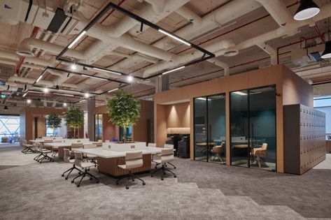 Aldar Properties Offices - Abu Dhabi | Office Snapshots Japanese Office Design, Real Estate Interior Design, Employee Wellbeing, Contemporary Office Space, Office Fitout, Ceiling Details, Nursing Room, Estate Interior, Corporate Interiors