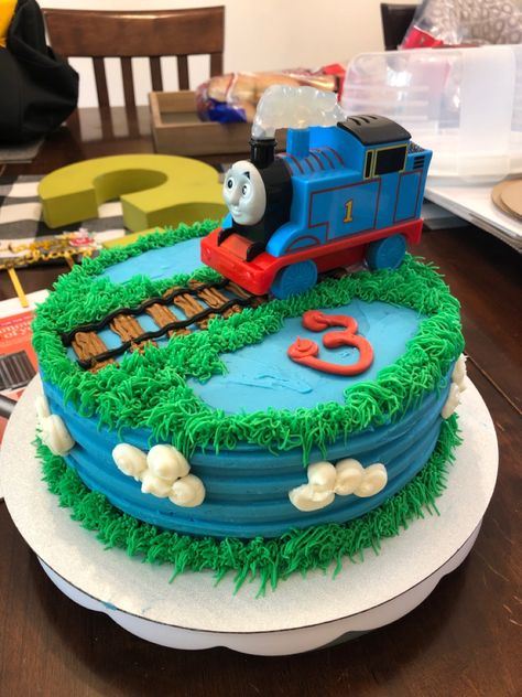 Easy Thomas The Train Cake, Diy Thomas The Train Cake, Thomas Train Cakes For Boys, Thomas The Tank Engine Birthday Cake, Thomas The Train Cupcakes, Thomas The Train Birthday Party Cake, Thomas The Train Cakes, Train Cakes For Boys, Train Birthday Cakes