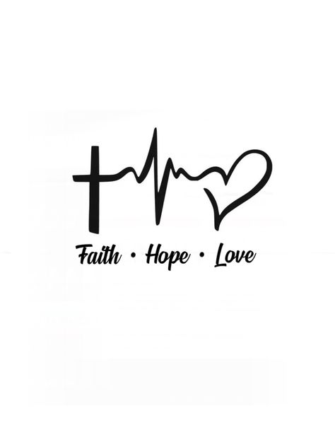 Love Hope Faith Tattoo, Tattoo Faith Hope Love, Have Faith Tattoo, Leg Sleeve Tattoos, Faith Hope Love Tattoo, Leg Tattoo Ideas, Monogram Tattoo, Catholic Tattoos, Bible Quotes Background