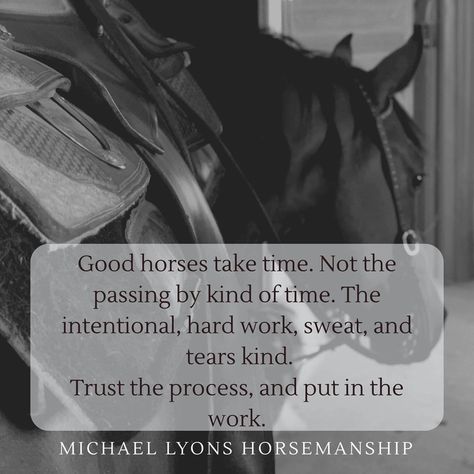 Horsemanship Quotes, Poetic Quotes, Inspirational Horse Quotes, Horse Exercises, Horse Quotes, Trust The Process, Equestrian Style, Take Time, Horseback Riding