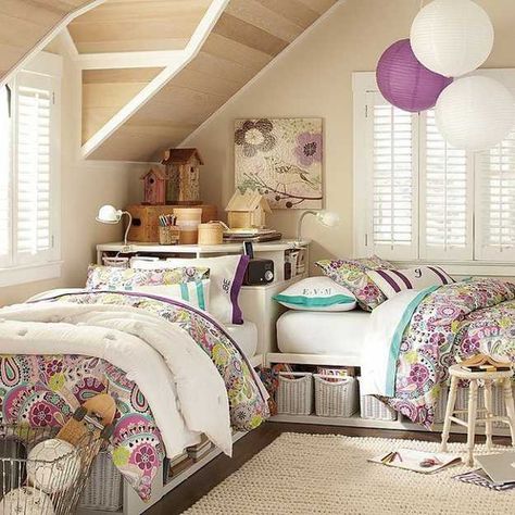 kids room ideas for two girls in one room | Modern Kids Room Design Ideas Show Well Expressed Teenage Bedroom ... Teen Bedrooms, Small Shared Bedroom, Hi Lights, Twin Girl Bedrooms, Modern Kids Room Design, Bed In Corner, Girls Bedroom Furniture, Teen Bedroom Designs, Modern Kids Room