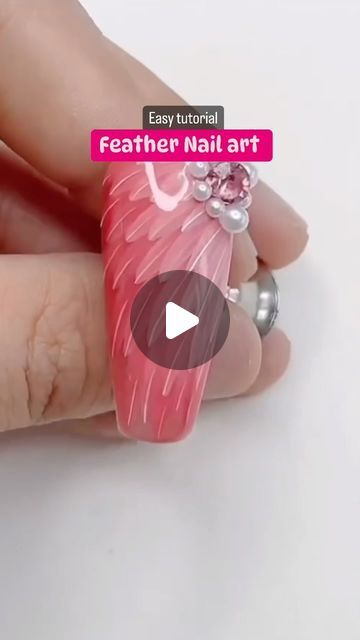 Feathers Nail Art, Nail Art Course, Feather Nail, Feather Nail Art, Nail Art Courses, Feather Nails, 2024 Nails, Nail Art Techniques, Toe Nail Art