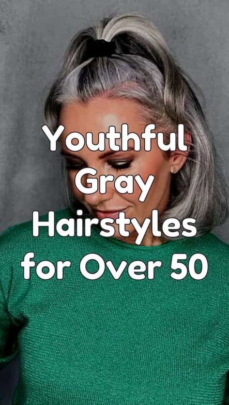 50 Youthful Gray Hairstyles for Over 50 Hairstyles For Over 50, Haircut Gray Hair, Grey Hair With Bangs, Gray Hairstyles, Grey Hair Over 50, Grey Curly Hair, Grey Hair Transformation, Medium Hair Styles For Women, Grey Hair Inspiration