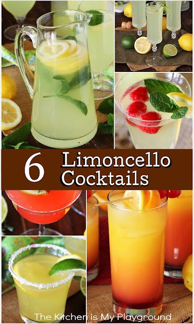 Collage of Limoncello Cocktails Image Lemonchello Drinks Cocktails Limoncello Recipe, Lemoncello Cocktails Recipes, Limoncello Cocktails Pitcher, Limoncello Cocktails Recipes, Lemon Cello Cocktails, Drinks With Lemon Cello, Cocktails With Limoncello, Limoncello Prosecco Cocktail, Lemon Cello Drinks