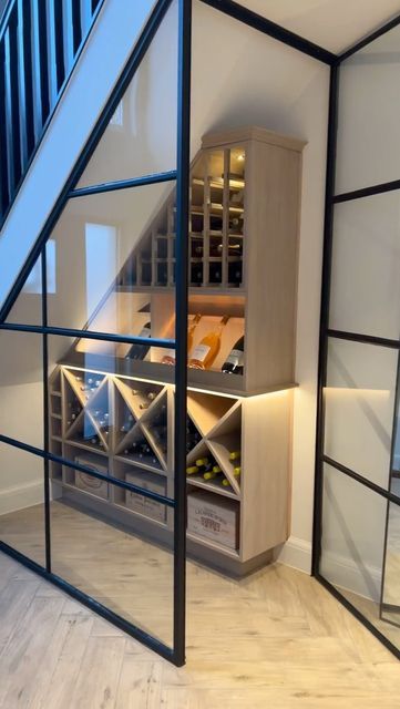 Under Stairs Wine Storage, Stairs Wine Storage, Under Stairs Wine, Bar Under Stairs, Under Stairs Wine Cellar, Understair Storage, Room Under Stairs, Closet Under Stairs, Wine Cellar Basement