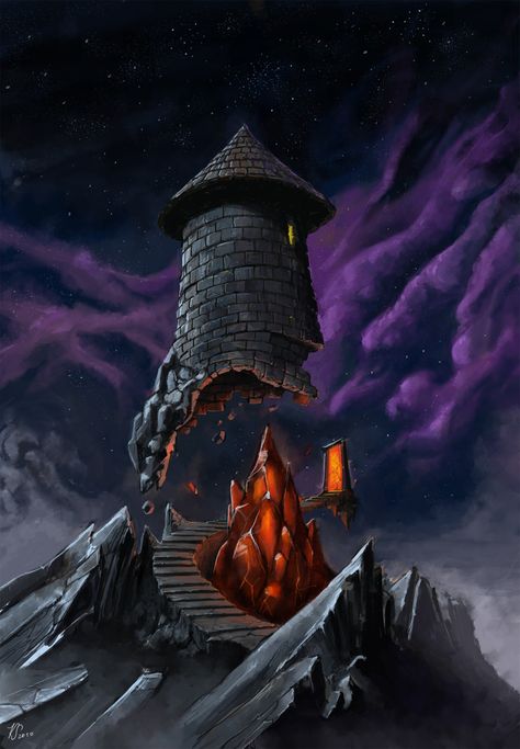 Mage Tower Mage Tower, Eerie Places, Fantasy Wallpaper, Dark Wizard, Fantasy Wizard, Dark Artwork, Fantasy Castle, Fantasy Places, D&d Dungeons And Dragons