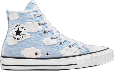 Shoe Converse, High Top Shoe, Star Cloud, Cold Weather Fashion, Blue Clouds, Girls Sneakers, Converse Chuck Taylor All Star, Soft Girl, Chuck Taylor All Star