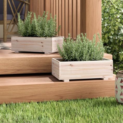 Loon Peak® Rech Dual Purpose Cedar Planter Box Set & Reviews | Wayfair Rustic Wood Planters, Pallet Planters, Garden Tool Box, Backyard Spa, Quilt Scraps, Cedar Planter Box, Cedar Garden, Metal Planter Boxes, Cedar Planters