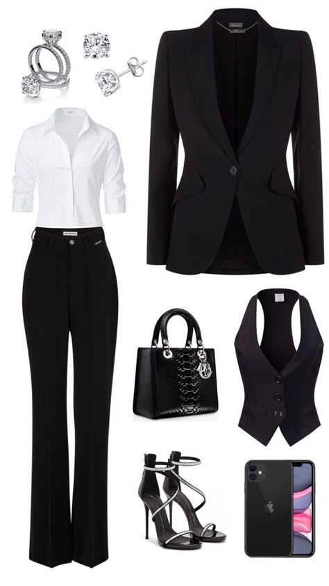 Female Ceo Aesthetic Fashion, Female Manager Outfit, Office Outfits Polyvore, Luxury Office Outfits Women, Mafia Boss Outfit Woman, Cosmetologist Outfit Professional, Mafia Attire Women, Powerful Outfits Women, Polyvore Outfits Classy Work Attire