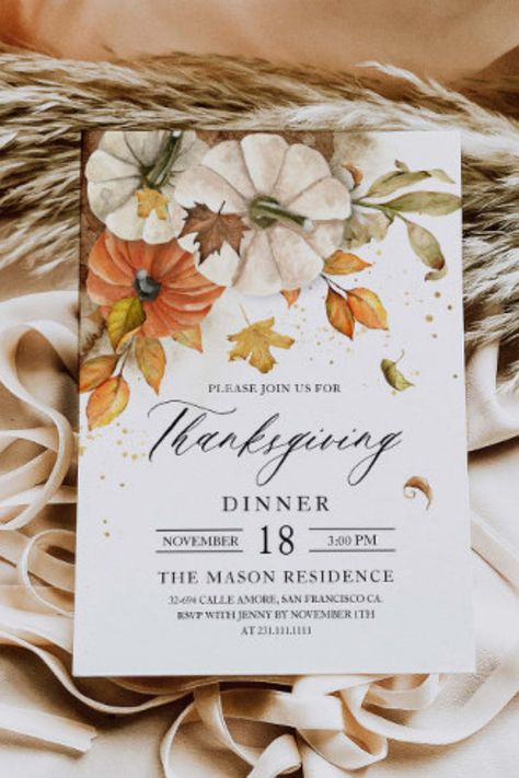 Friendsgiving Potluck Invitations, Potluck Invitation, Lunch Invitation, Thanksgiving Invitation Template, Thanksgiving Invite, Thanksgiving Potluck, Pumpkin Invitation, Rustic Thanksgiving, Rustic Pumpkin