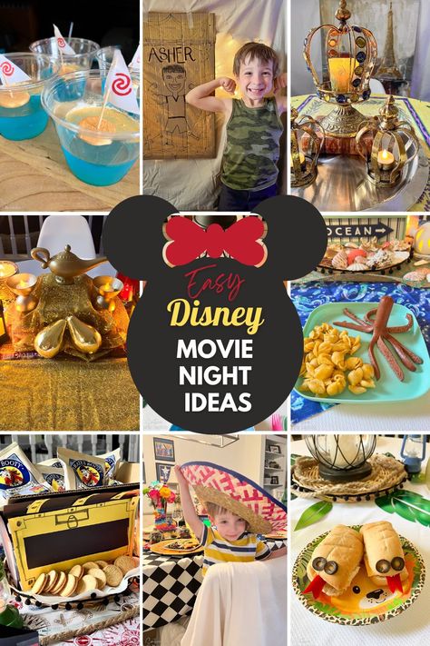 Essen, Dinner And Movie Night Ideas, Dinner And Movie Theme Night, Movie Theme Night, Theme Night Ideas, Disney Dinner And Movie Night, Disney Movie Themed Dinner, Themed Dinners Ideas, Family Movie Night Themes