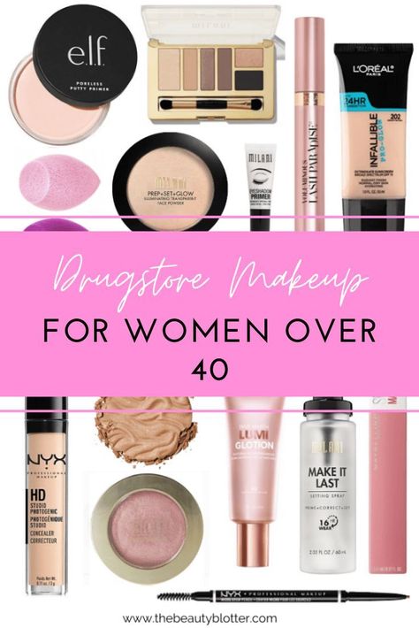 m Best Makeup Products Over 40, Easy Makeup Products, Beginner Makeup Over 40, Best Makeup Routine For Over 40, Best Inexpensive Makeup, Makeup To Get At Sephora, Simple Drugstore Makeup Routine, Best Maybelline Products, The Best Drugstore Makeup