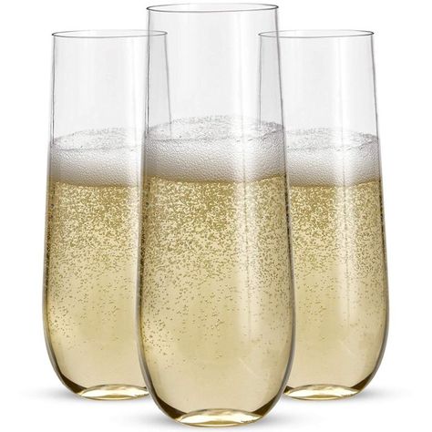 How To Make A Bridal Shower Mimosa Bar Disposable Wine Glasses, Plastic Champagne Glasses, Plastic Champagne Flutes, Stemless Champagne Flutes, Plastic Wine Glasses, Toasting Glasses, Sparkling Drinks, Champagne Flute Glasses, Plastic Glasses