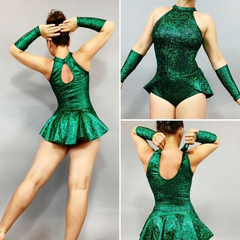 Circus Outfit Women, Circus Clothes, Leotard Dance Costume, Green Leotard, Green Costume, Circus Outfits, Leotard Costume, Dance Wear Leotard, Mode Grunge