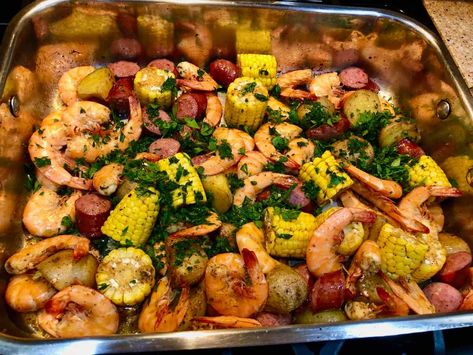 Ina Garden Shrimp Boil, Oven Roasted Southern Shrimp Boil, Ina Garten Shrimp Boil In Oven, Ina Garten Seafood Boil, Ina Garten Shrimp Boil, Ina Garten Oven Roasted Southern Shrimp Boil, Oven Low Country Boil, Shrimp Boil In The Oven, Southern Shrimp Recipes