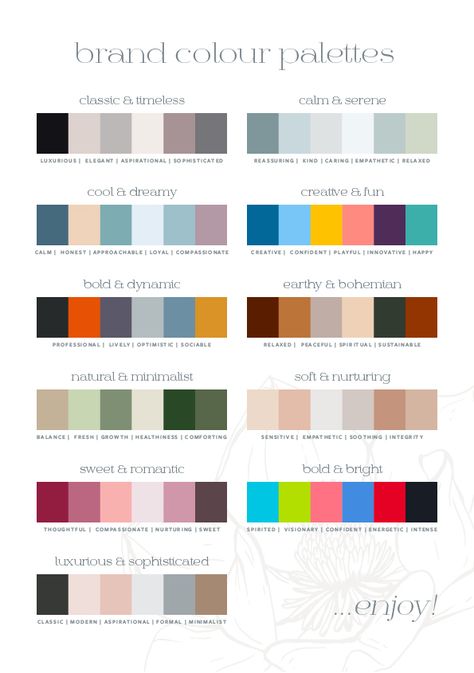 Business Card Colour Palette, Color Palette For Marketing, Colour Palette For Graphic Design, Colour Combinations For Website, Color Schemes For Social Media, Company Colour Palette, Cool Colour Combinations, Colour Palette For Social Media, Colours For Website