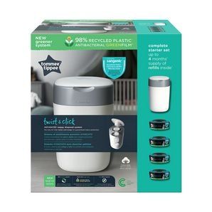 Tommee Tippee Twist & Click Advanced Nappy Disposal NEW Green System with 4 Pack Refill Cassettes | Target Australia Tommee Tippee, Hello Baby, New Green, Toys Shop, Starter Kit, Abba, Recycled Plastic, Layering, Twist