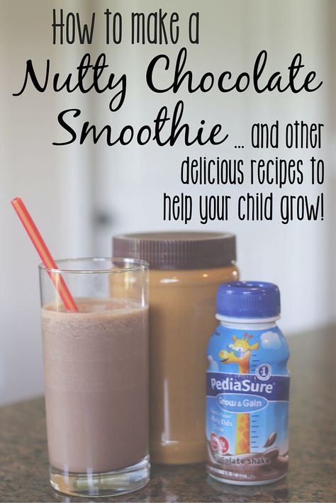 Pediasure Grow and Gain shakes help kids grow when they get #2PerDay, but it's often hard to get preschoolers eat even the best treats when they're obligated day after day.  We made the most delicious chocolate and peanut butter smoothies, the "Nutty Chocolate Smoothie". They turned out wonderfully, and we can't wait to try more recipes from Pediasure. [ad] Weight Gain Smoothie, Weight Gain Drinks, Weight Gain Shakes, Healthy Smoothies For Kids, Toddler Smoothies, Smoothie Recipes For Kids, Peanut Butter Smoothie, Smoothies For Kids, Smoothie Prep