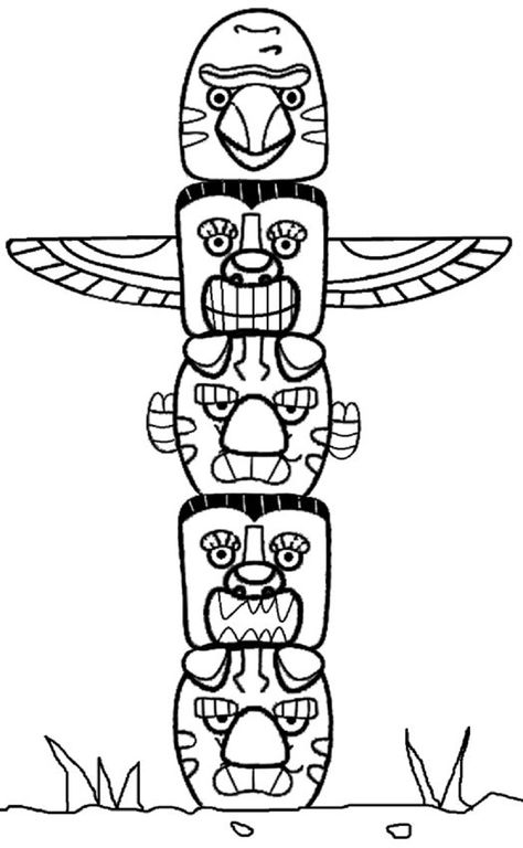 Totem Pole Coloring Pages Usable Free Download | Educative Printable Totem Pole Craft For Preschoolers, Cardboard Totem Pole, Totem Pole Template, Printable Totem Pole Templates, Totem Pole Animals Templates, Diy Totem Pole, Totem Poles For Kids, Theme Indien, Totem Pole Drawing