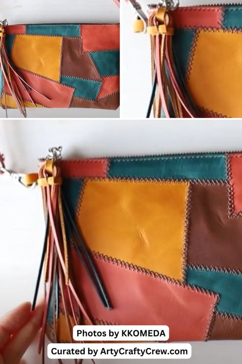 Turn leather scraps into amazing things with these simple DIY projects. Each tutorial will teach you on crafting something beautiful and functional, using materials you may already have at home. All the projects on this list have direct links to the projects with credit to the maker. We have included a short description and material list for you to decide which project is the right one for you. Scrap Leather Bag, Scrap Leather Ideas, Leather Scraps Ideas, Leather Scrap Projects, Diy Leather Gifts, Simple Diy Projects, Leather Bag Tutorial, Scrap Projects, Leather Glue