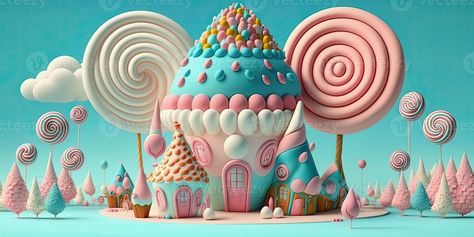 Parkour Photography, Candyland Lollipop, Candy World, Christmas Candyland, Lollipop Girl, Baby Backdrop, Pastel Candy, Candy House, Candy Art