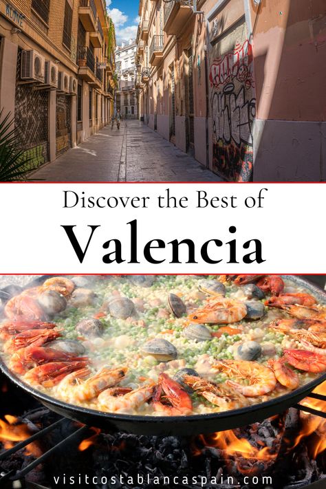 Discover Valencia's best attractions and activities. From the futuristic City of Arts and Sciences to the vibrant Central Market, Valencia offers a unique blend of history, culture, and natural beauty. Explore the historic old town, relax in the lush Turia Gardens, and enjoy the sandy shores of Malvarrosa Beach. Whether you're a history enthusiast, a foodie, or a beach lover, Valencia has something special for everyone to enjoy. Valencia Cathedral, Valencia City, Spanish City, Central Market, Sandy Shores, Valencia Spain, Futuristic City, Beach Lover, Future Travel