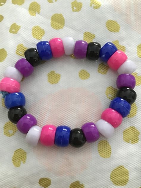 Sonic Rings Diy, Gender Fluid Bracelet, Pride Kandi Bracelets, Lgbtq Crafts, Lesbian Kandi Bracelet, Pride Kandi, Plur Bracelets Kandi, I Love My Best Friend, Lesbian Pride Bead Bracelet