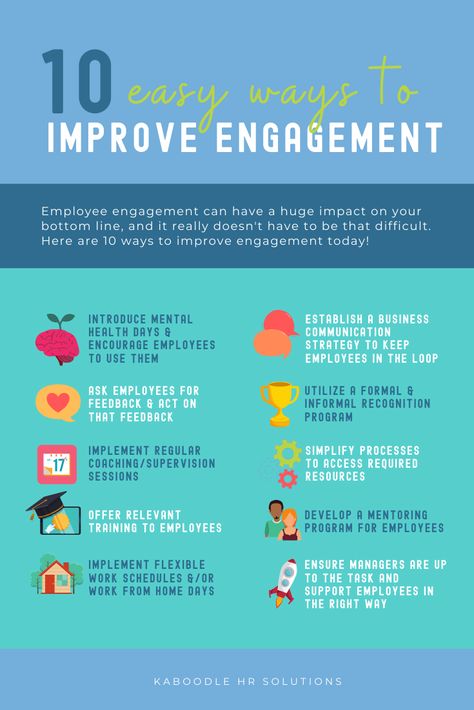 Develop an Employee Engagement Program Online Course: For more information about changes you can make to improve engagement, enroll in the course today!  This course will remind you about the importance of employee engagement and different factors that influence levels of engagement, before walking you through the 6 step employee engagement process, and discussing practical initiatives that can improve engagement within an organization. Employee Retention Ideas, Employee Engagement Board, Onboarding New Employees, Employee Engagement Activities, Organizational Psychology, Improve Employee Engagement, Employee Experience, Employee Retention, How To Motivate Employees