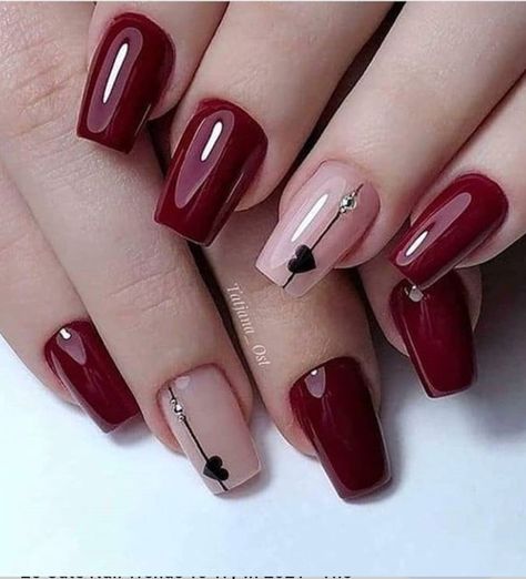 Short Coffin Nails Designs, Kutek Disney, Manicure Nail Designs, Red Acrylic Nails, Fancy Nails Designs, Pretty Nail Art Designs, Blue Nail, روتين العناية بالبشرة, Coffin Nails Designs