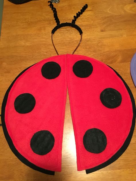 Homemade Ladybug Costume, Diy Ladybug Costume For Women, Ladybug Costume Diy, Ladybird Halloween, Diy Ladybug Costume, Ladybug Costume Kids, Easy Kids Costumes, Freehand Crochet, Lamb Costume